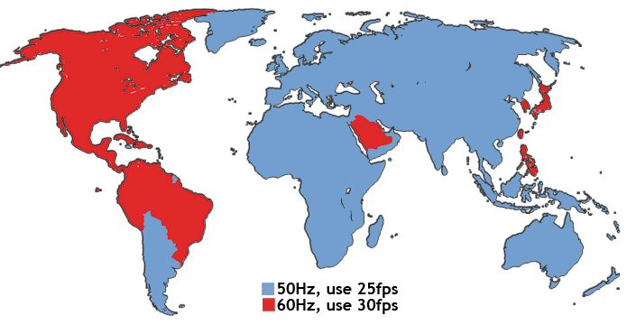 utility frequency map of the world